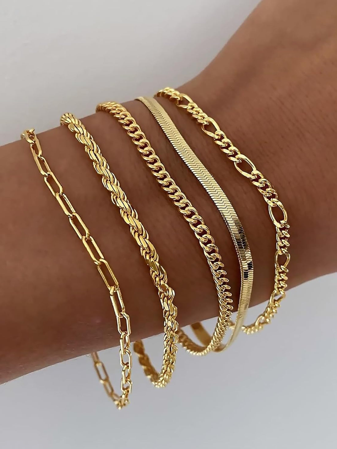 DEARMAY 14K Real Gold Waterproof Bracelets for Women – Elegant Jewelry Set