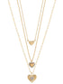 Fashion Gold Layered Heart Necklace – Trendy Metal Jewelry for Women