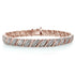 18K Rose Gold Plated 1Ct TDW Diamond Tennis Bracelet – Elegant Fancy Design