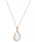 Cultured Freshwater Pearl (9mm) and Diamond Accent Pendant Necklace in 14K Gold – 18"