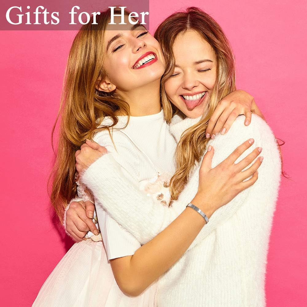 Inspirational Cuff Bracelet Bangle for Women &amp; Teen Girls – Motivational Quote Jewelry, Birthday &amp; Friendship Gift for Her, Mom