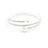 Elegant Spiral Rhinestone Bracelet with Pearls – Adjustable Crystal Cuff Bangle for Women