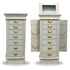 Hillary Jewelry Armoire – Elegant Standing Storage with Mirror, Drawers & Necklace Hooks