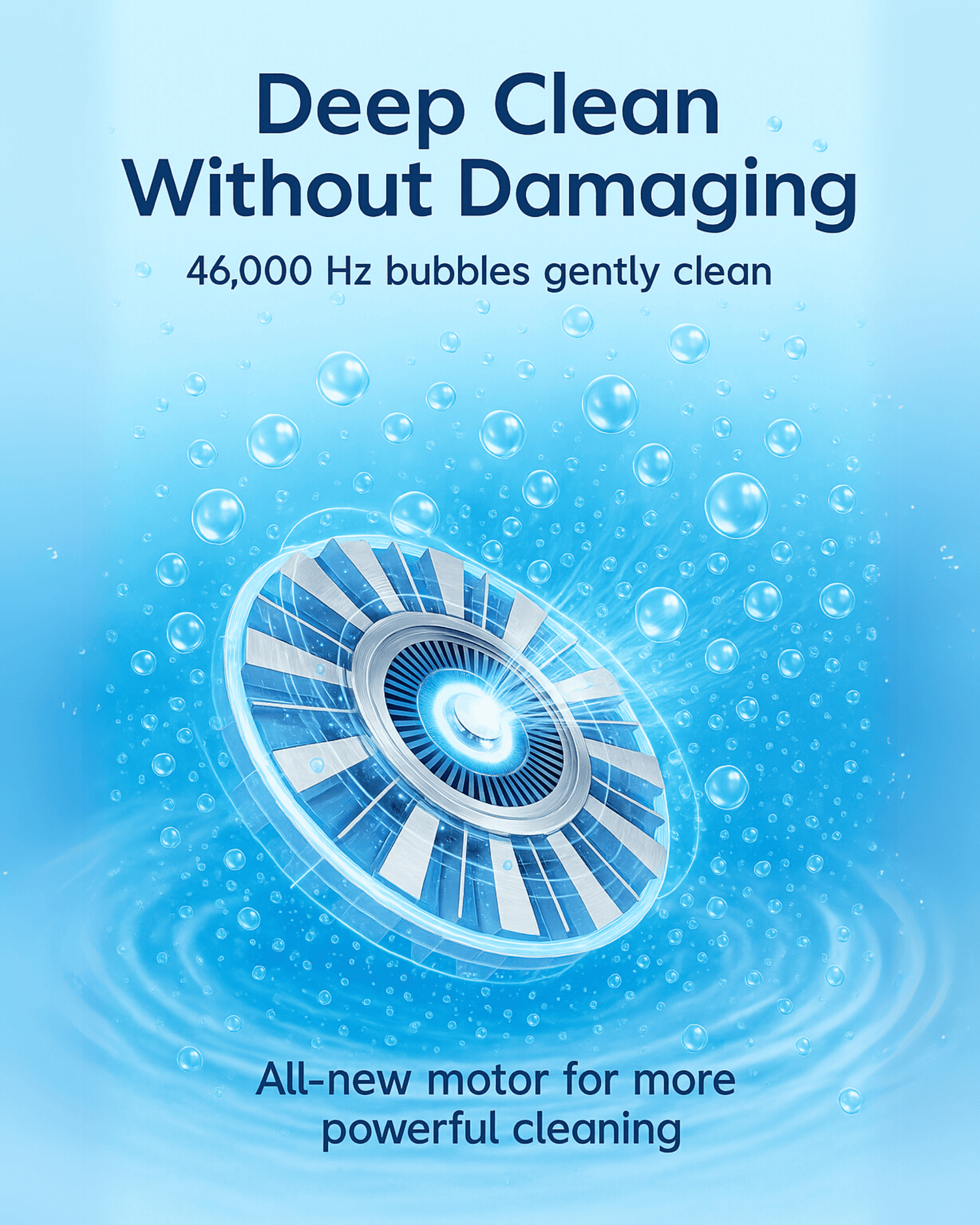 Ultrasonic Cleaner Set – 46kHz Portable Sonic Cleaning Machine with 18oz Clean Pod for Jewelry, Glasses, Watches, Dentures, and More