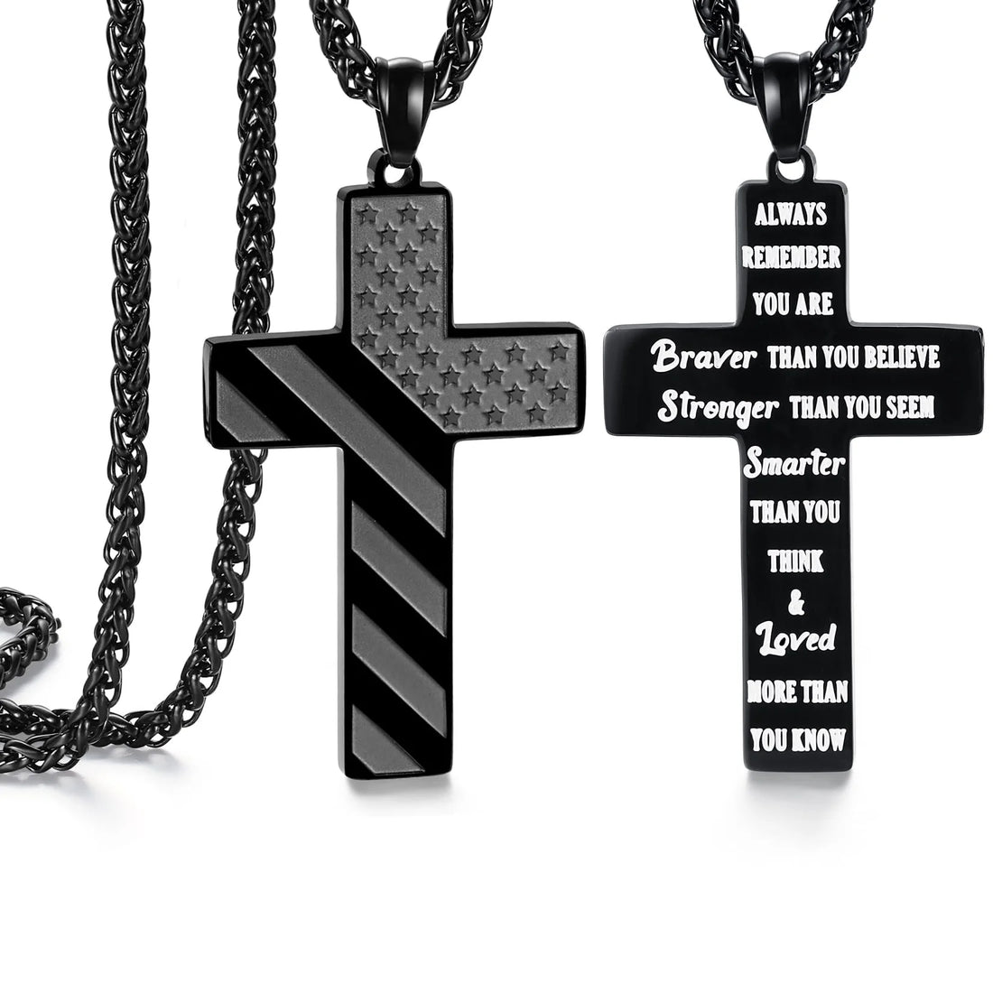 Cross Necklace for Teen Boys &amp; Men – Christian Pendant Chain Gift for 16-Year-Old Son, Boyfriend, Husband