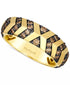 Chocolatier® Men’s Chocolate Diamond Chevron Band in 14K Gold (3/4 Ct. T.W.)