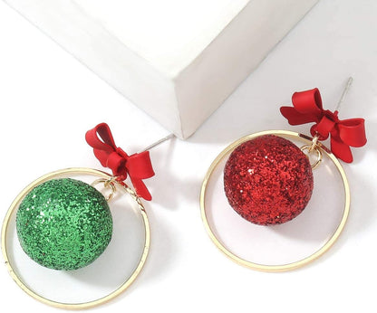 🎄 Christmas Earrings for Women – Festive Holiday Jewelry Collection (Christmas Ball, Tree, Green Leaf &amp; Knit Designs)