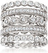 💎 2.50 Ct. T.W. Cubic Zirconia Eternity Band Ring Set – 5 Stackable Sterling Silver Rings for Women