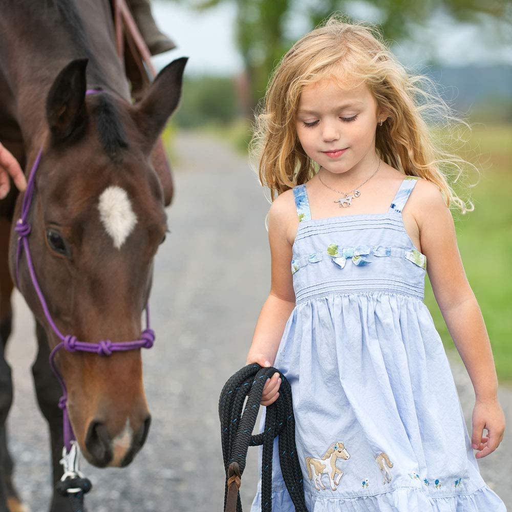 Horse Necklace for Girls – Dainty Heart Pendant with 26 Initials | Personalized Jewelry for Women, Kids &amp; Horse Lovers