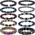 10 Pieces Magnetic Hematite Bracelets for Men & Women – Natural Stone Beaded Bracelets, Unisex Magnetic Therapy Bracelets in 10 Unique Styles