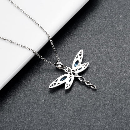 🐉 Sterling Silver Dragonfly Necklace for Women