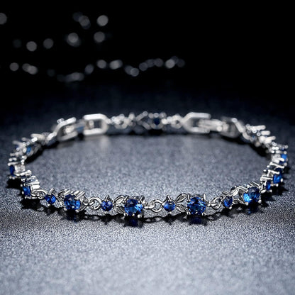 White Gold Plated 3mm CZ Tennis Bracelet – Classic Wedding Jewelry for Brides, Adjustable 6.5–8”