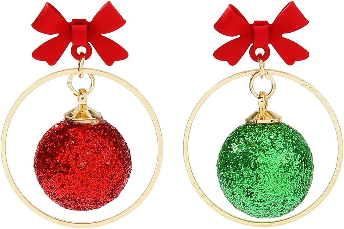 🎄 Christmas Earrings for Women – Festive Holiday Jewelry Collection (Christmas Ball, Tree, Green Leaf &amp; Knit Designs)