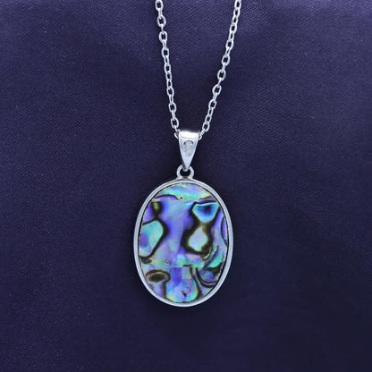 14K White Gold Over Sterling Silver Abalone Shell Animal Pendant Necklaces –  Seahorse Jewelry Gift for Her