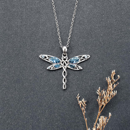 🐉 Sterling Silver Dragonfly Necklace for Women
