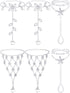 6 Pcs Women’s Barefoot Sandals Foot Jewelry Rhinestone Anklets Bohemian Foot Chain Set for Beach, Wedding & Valentine’s Day