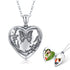 925 Sterling Silver Butterfly Heart Locket Necklace – Memorial Picture Pendant Jewelry
