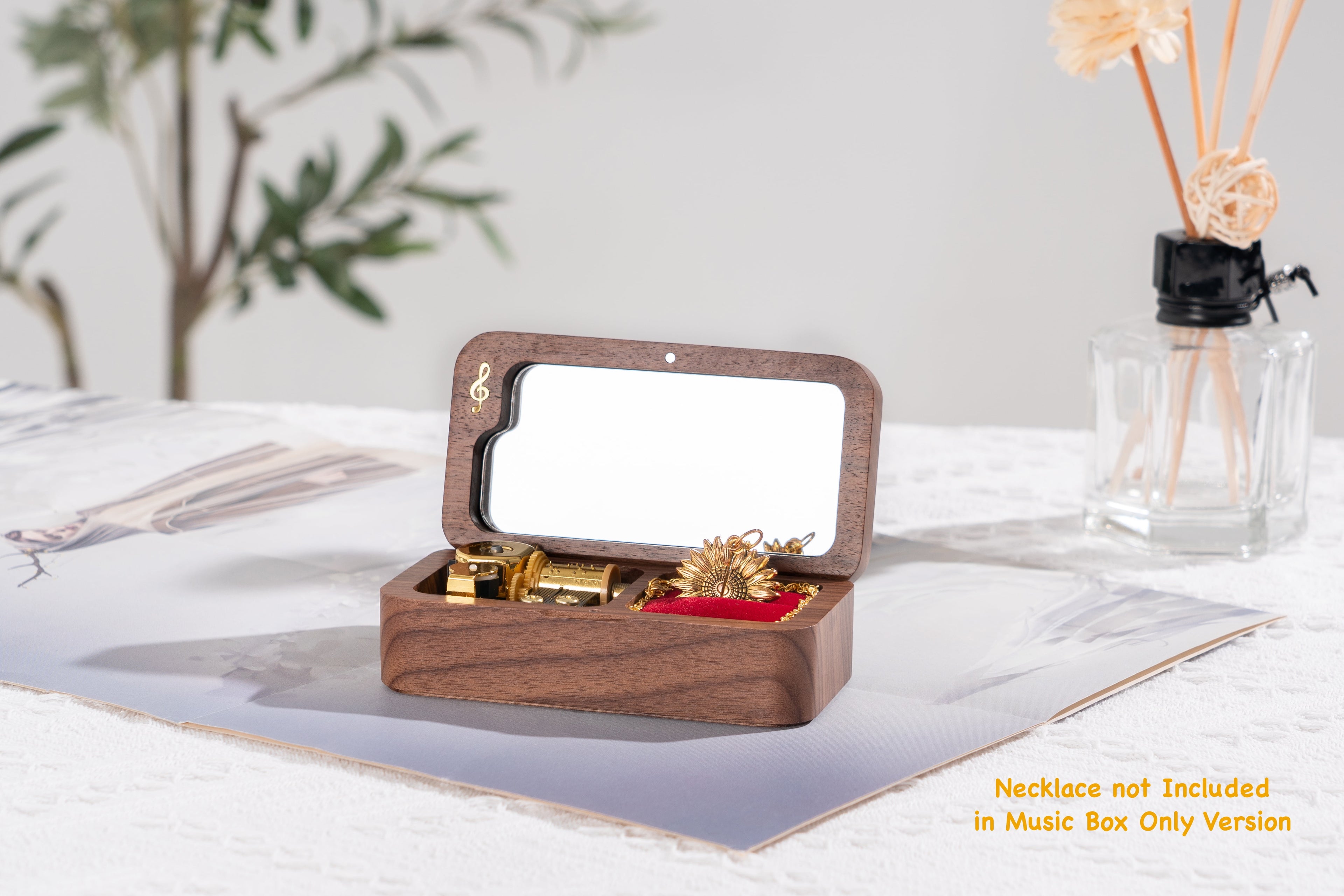 You Are My Sunshine Music Box – Walnut Wood Gift for Women, Moms, Daughters, Wives &amp; Sisters