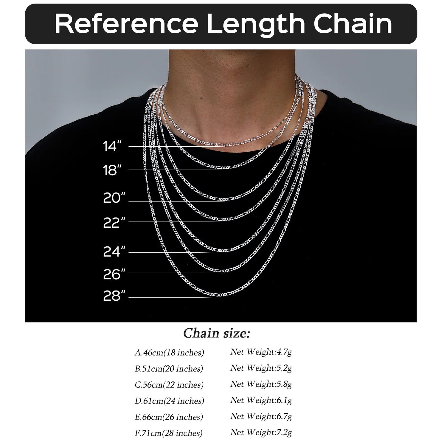 Italian S925 Sterling Silver 3mm Figaro Chain Necklace – Unisex Jewelry Gift for Men &amp; Women, Ideal for Birthdays, Anniversaries &amp; Special Occasions