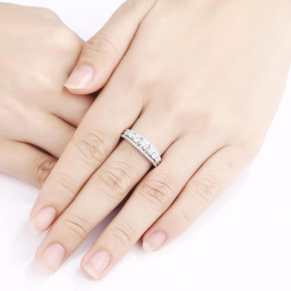 Eternity Wedding Band for Women – 1.13Ct Round AAAAA White CZ – 925 Sterling Silver Ring, Sizes 4-13