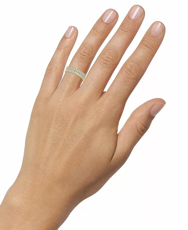 Diamond Two-Row Band – 1/2 Ct. T.W. in 14K White Gold