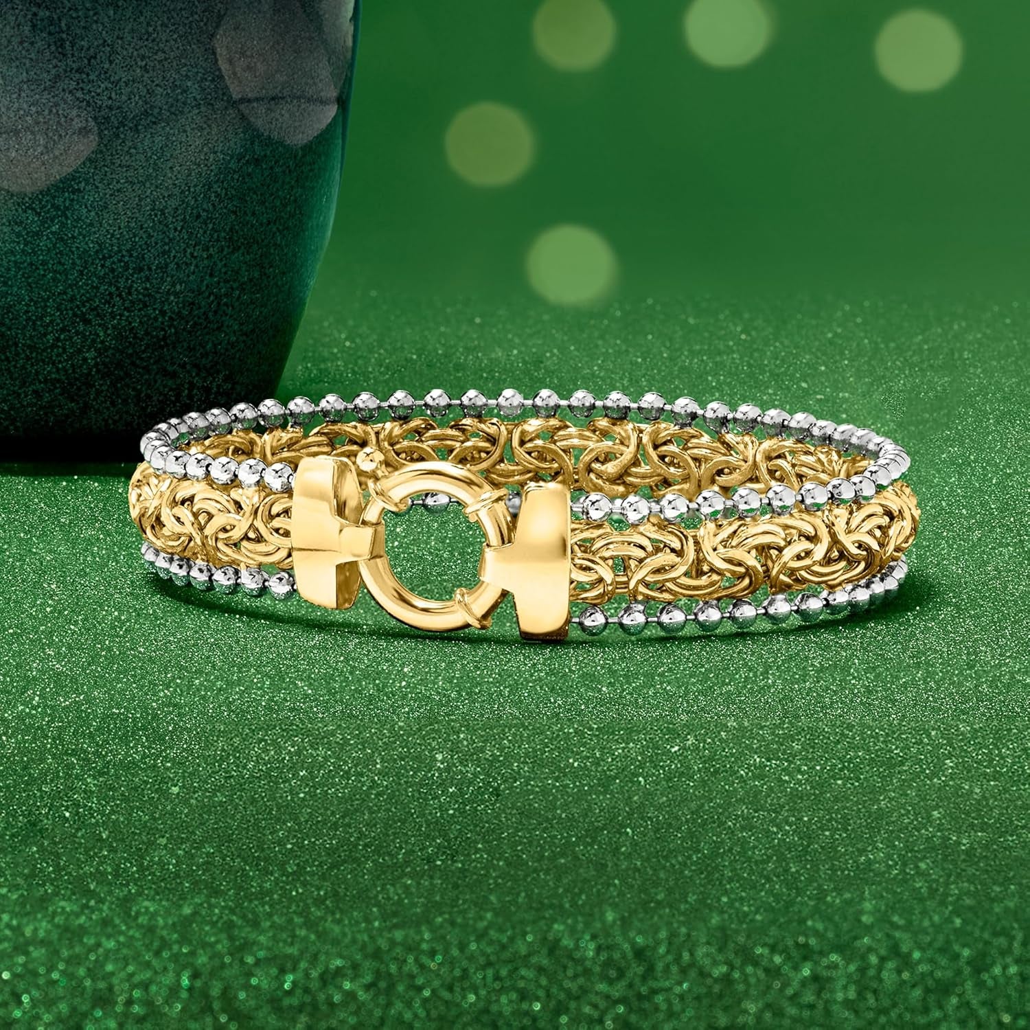 Byzantine Beaded-Edge Bracelet – Elegant Women’s Jewelry