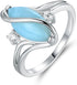 Rose & White Gold Plated Ring with Created Ruby, White Fire Opal & Cubic Zirconia Accents