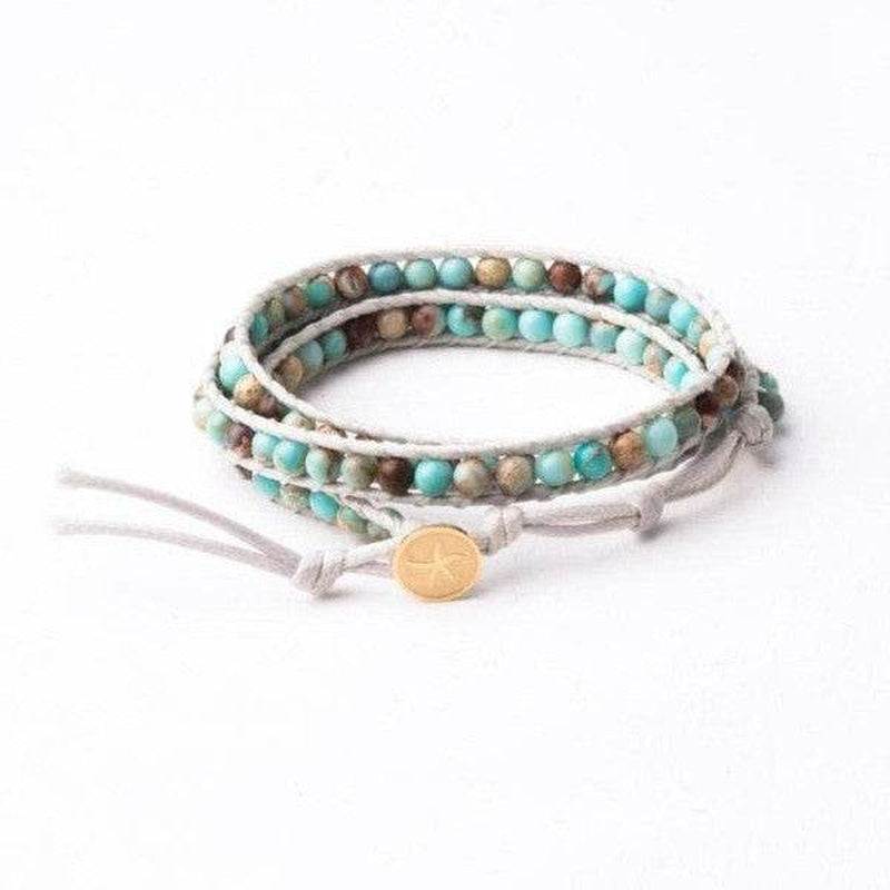 Joy Turquoise Starfish Wrap Bracelet – Boho Beach-Inspired Layered Bracelet