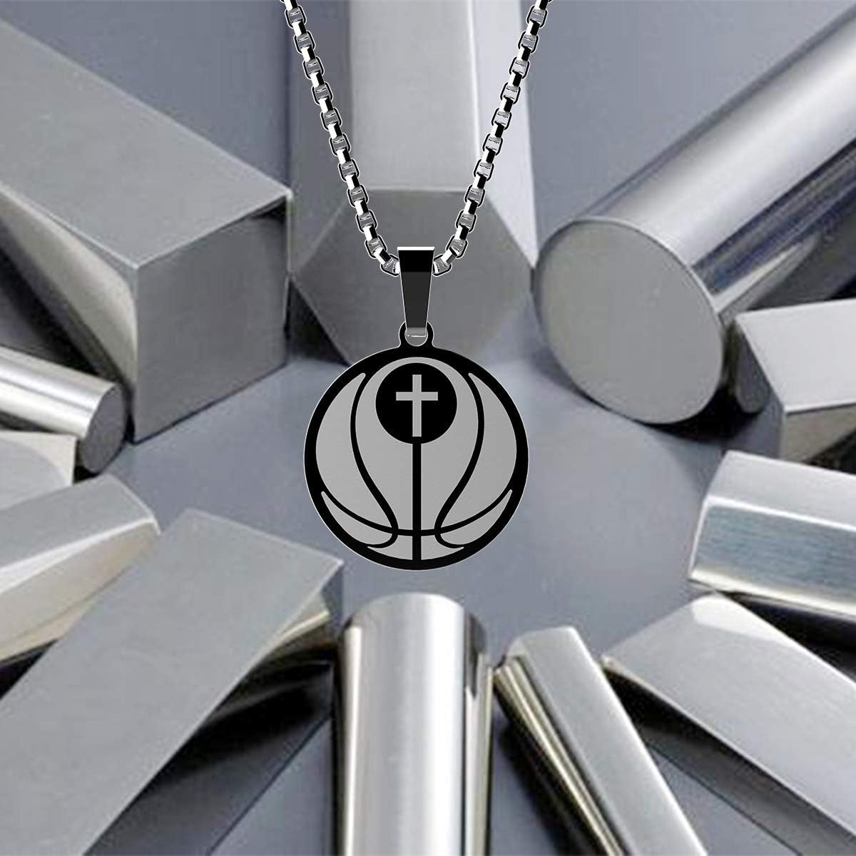 Luke 1:37 Athletes Necklace – Inspirational Stainless Steel Pendant for Baseball, Football, Soccer, Basketball &amp; Volleyball Fans | Team Coach Gift for Teens
