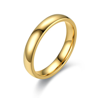4MM Silver/Gold Plated Stainless Steel Wedding Band Ring – Unisex Sizes 3-13