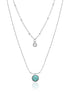 Women’s Silvertone Layered Necklace – 1-Piece Fashion Jewelry