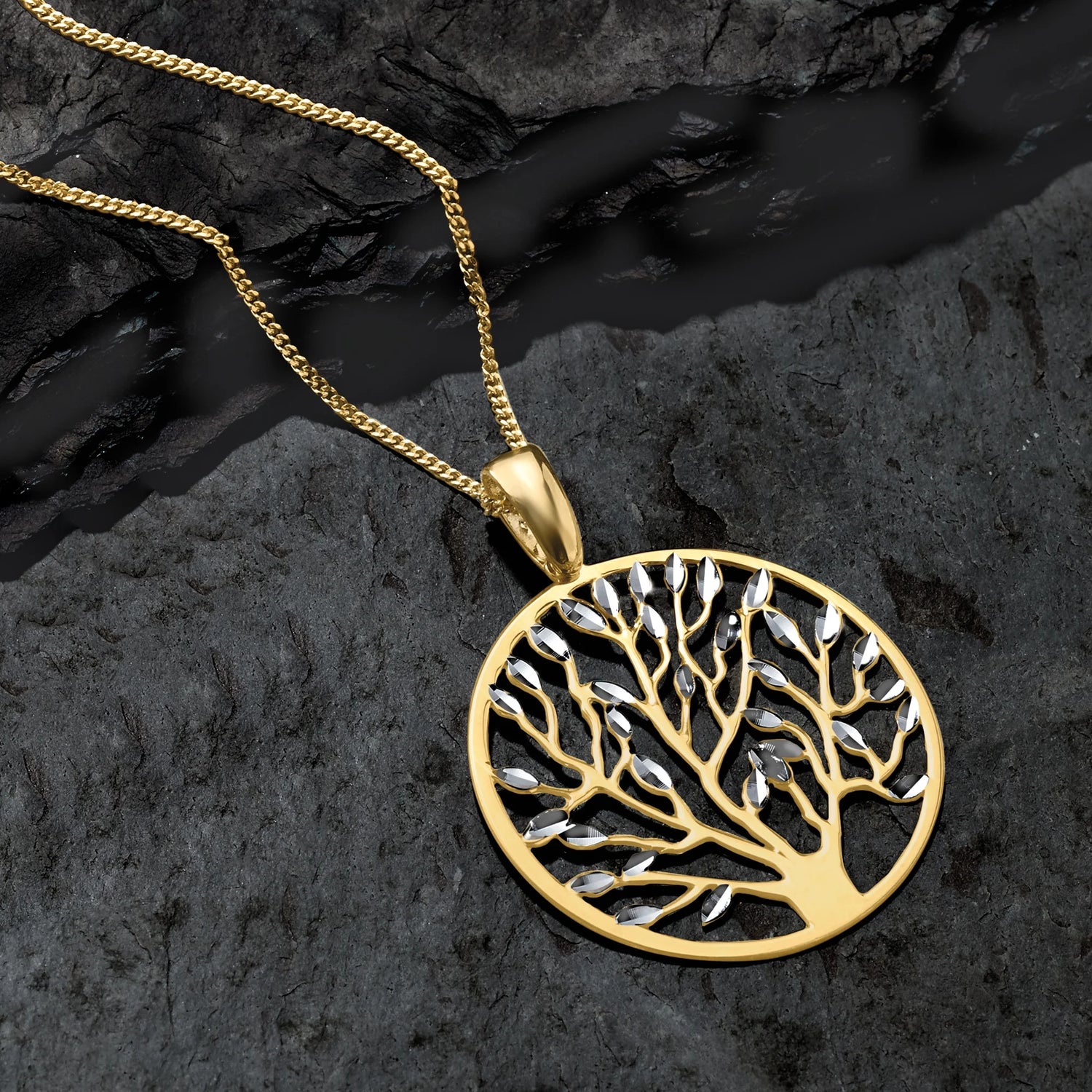 Italian 18Kt Gold over Sterling Cut-Out Tree of Life Pendant Necklace – Women’s Fine Jewelry