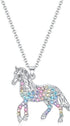 Sterling Silver Horse Necklace – Elegant Animal Jewelry Gift for Women