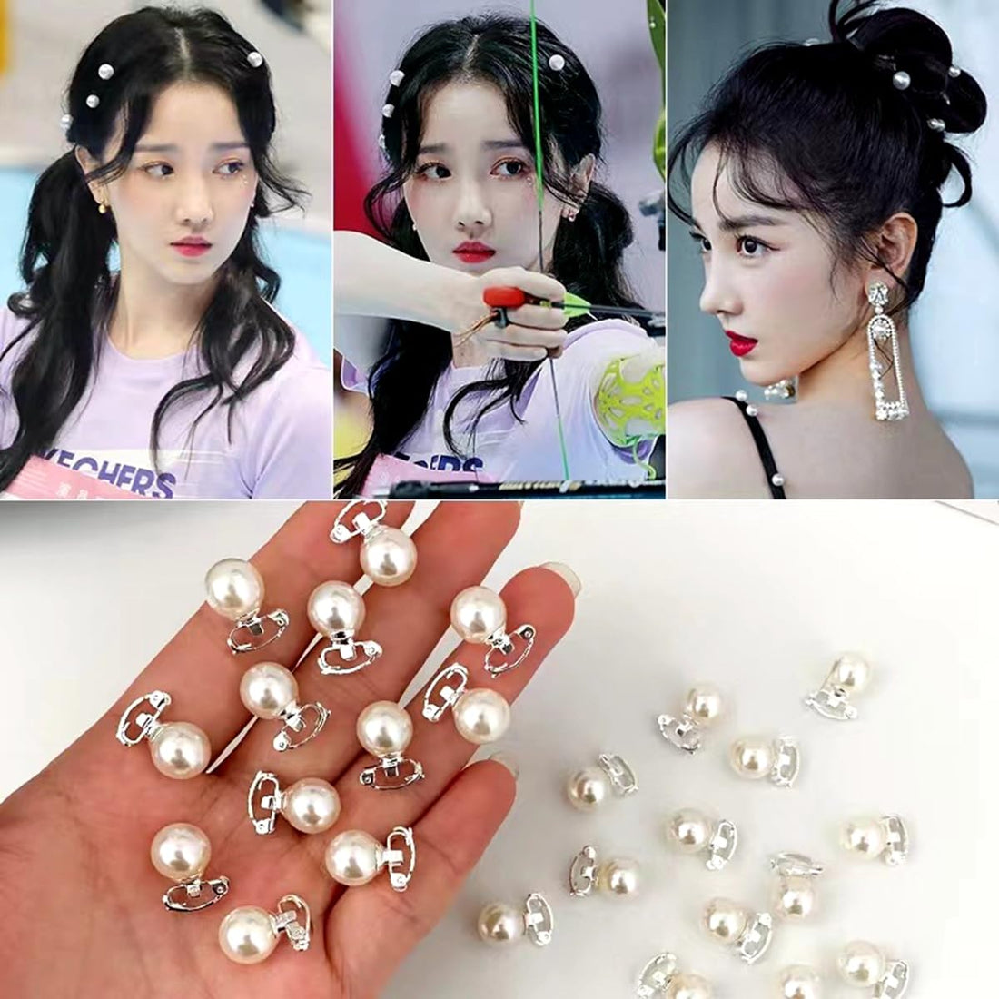 ✨ 30Pcs Mini Pearl Hair Pins – Elegant White Pearl Hair Accessories for Women &amp; Girls