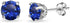 Sterling Silver 6mm Round-Cut Crown Stud Earrings for Women – Genuine or Synthetic Gemstones