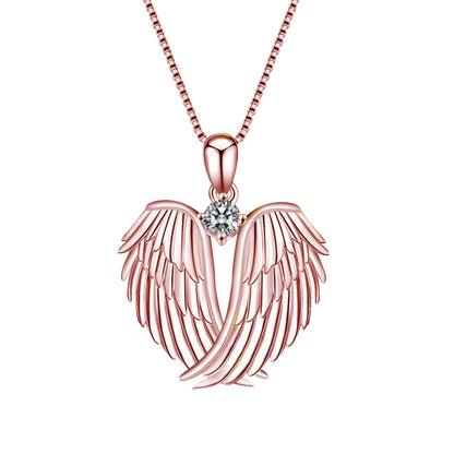 Clearance! Angel Wings Necklace for Women – 925 Sterling Silver Guardian Pendant with Birthstone – Meaningful Gift Jewelry