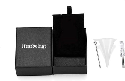 Angel Wing Heart Cremation Urn Necklace – Birthstone Memorial Locket for Human Ashes | Keepsake Jewelry for Women