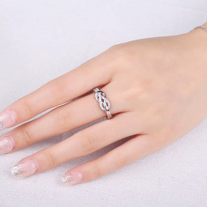New Arrival Infinity Love Knot Gemstone Ring – 925 Sterling Silver Statement Jewelry for Women