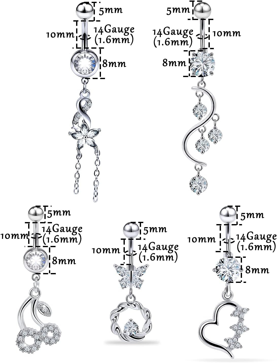 Dangle Belly Button Rings Belly Button Ring Belly Rings Belly Piercing Jewelry Belly Piercing Belly Button Rings Long Belly Button Rings Belly Ring Navel Rings Belly Rings Dangling