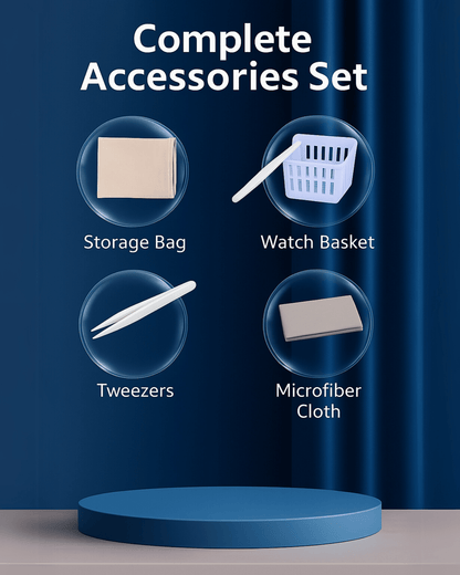Ultrasonic Cleaner Set – 46kHz Portable Sonic Cleaning Machine with 18oz Clean Pod for Jewelry, Glasses, Watches, Dentures, and More