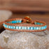 Natural Turquoise Stone Cube Beaded Bracelet Blue Gemstone Braided Bracelet
