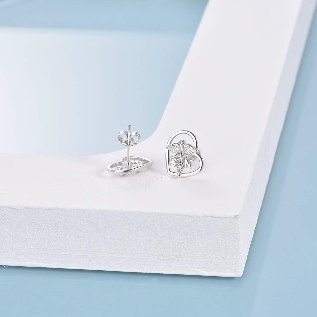 Nursing Themed Stud Earrings – Sterling Silver Jewelry Gift for Nurses