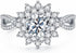 Flower Engagement Ring for Women – 1 Carat (CTW) Moissanite in 925 Sterling Silver | Wedding, Anniversary & Promise Ring