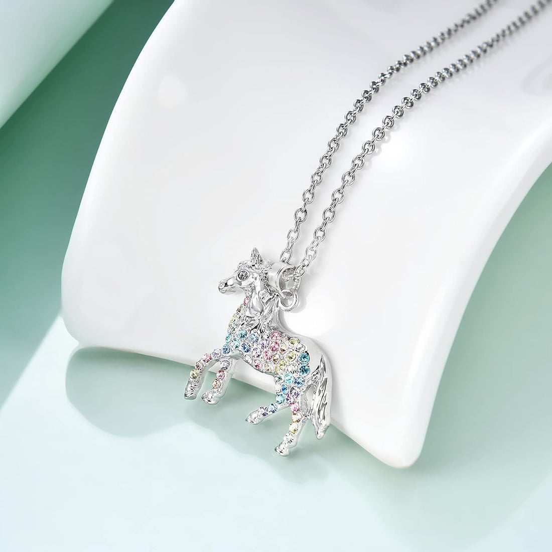 Sterling Silver Horse Necklace – Elegant Animal Jewelry Gift for Women