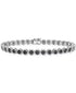 Men’s Black Diamond Tennis Bracelet – 3-1/2 Ct. T.W., Sterling Silver