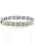 Men’s Diamond Bracelet – 1 Ct. T.W., Sterling Silver with 18K Gold-Plated Accents