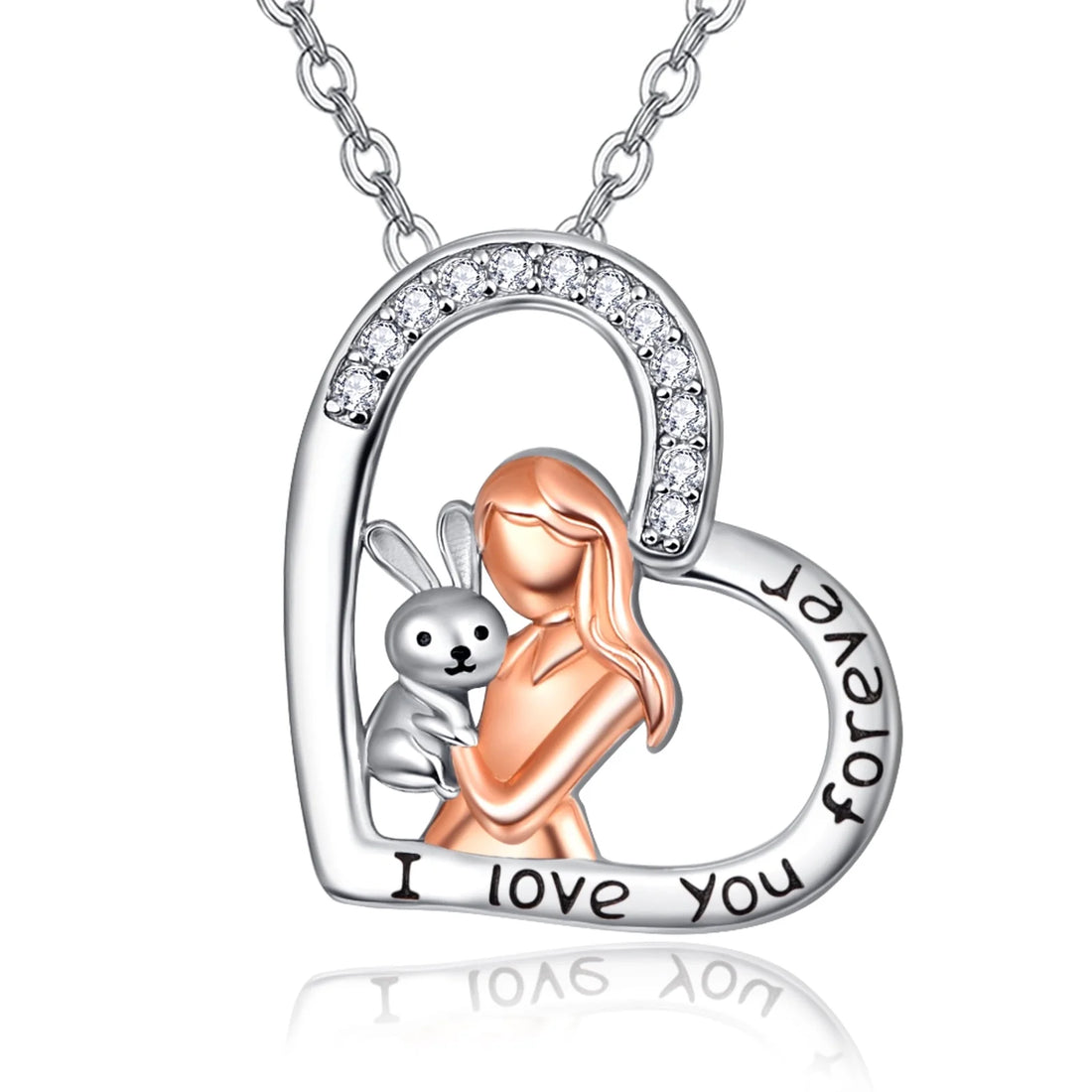 Sterling Silver Rabbit Pendant Necklace – Adorable Gift for Women