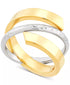 Crisscross Open Style Statement Ring – 10K Two-Tone Gold