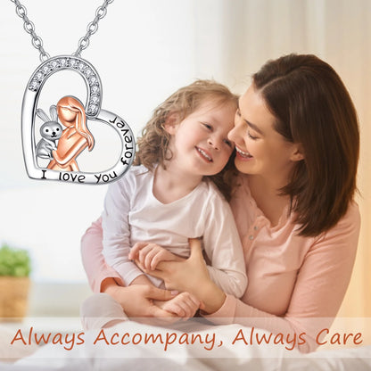 Sterling Silver Rabbit Pendant Necklace – Adorable Gift for Women