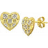 10Kt Gold Diamond-Cut Heart Stud Earrings – Sparkling Everyday Jewelry